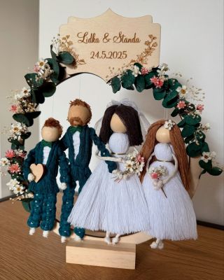 Období svateb začíná..tady jedna rodinka podle reálných podob svatebčanů 🤍💍 #svatebnidar #macramerodina #macramerodinky...